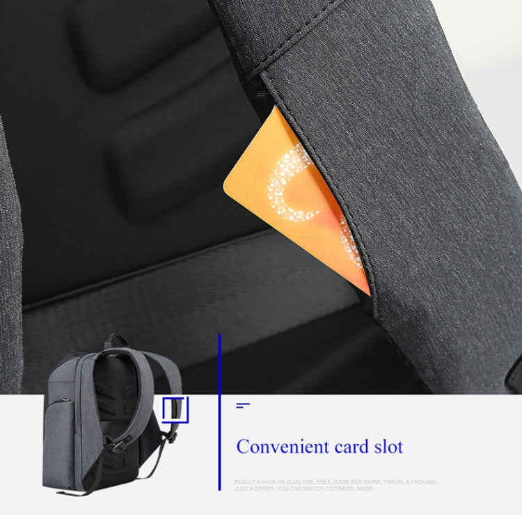 Frendorf | Bopai 851-010128 Business Anti-Diebstahl Wasserdichte Große Kapazität Doppel-Schultertasche, mit USB-Ladeanschluss, Größe: 34x19x43cm (Schwarz)