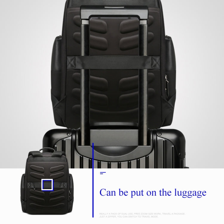 Frendorf | Bopai 851-014211 Geschäft Anti-Diebstahl Wasserdicht Drei-Lagen Große Kapazität Doppel-Schultertasche, mit USB-Ladeanschluss, Größe: 35,5x24x45cm (Schwarz)