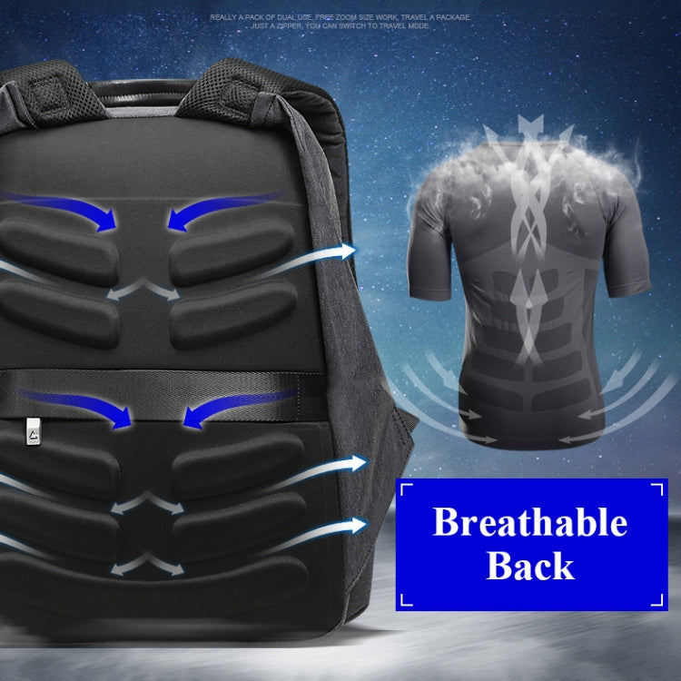 Frendorf | Bopai 851-014518 Business Wasserdicht Drei-Lagen Große Kapazität Doppelter Schultertasche, mit USB-Ladeanschluss, Größe: 37x21x47.5cm (Schwarz)