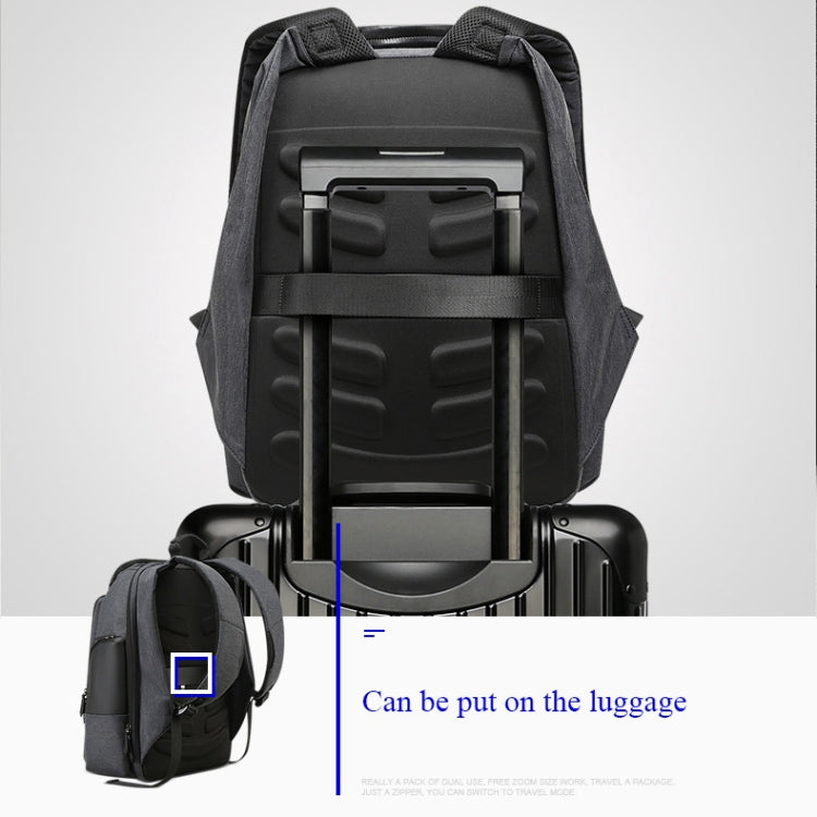 Frendorf | Bopai 851-014518 Business Wasserdicht Drei-Lagen Große Kapazität Doppelter Schultertasche, mit USB-Ladeanschluss, Größe: 37x21x47.5cm (Schwarz)