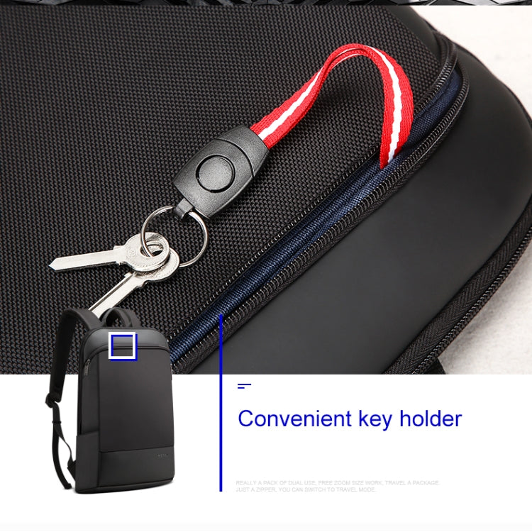 Frendorf | Bopai 851-023331 Ultradünner Diebstahlschutz Wasserfest Rucksack Laptop Tablet Tasche für 14 Zoll und darunter (Schwarz)