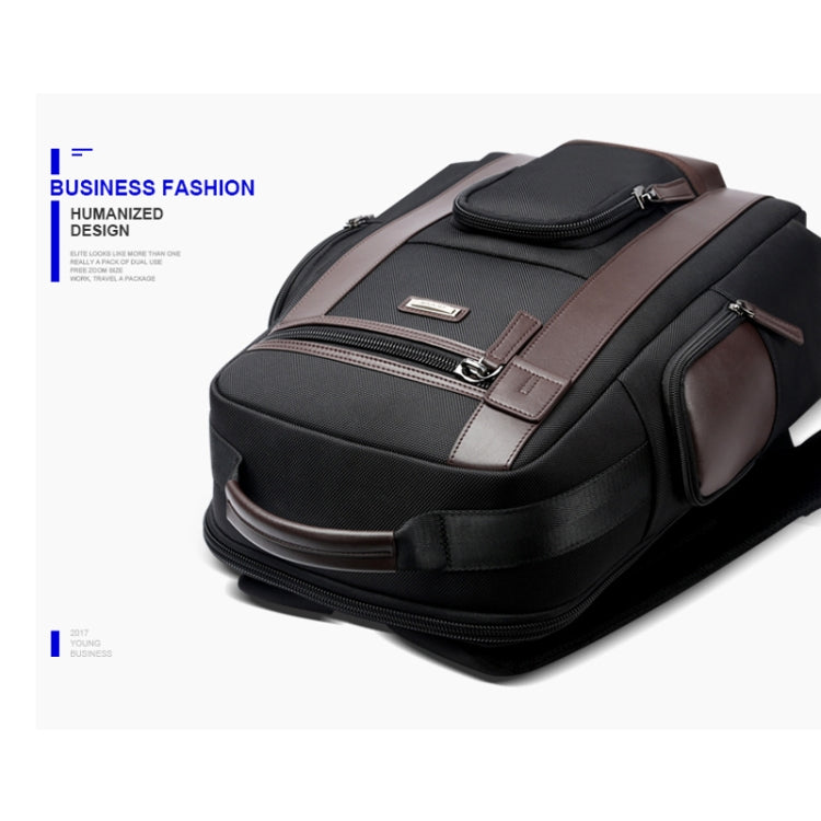 Frendorf | Bopai 851-008821 Outdoor atmungsaktive wasserdichte Diebstahlsichere große Kapazität Doppel-Schultertasche, mit USB-Ladeanschluss, Größe: 36x17x41.5cm (Schwarz)