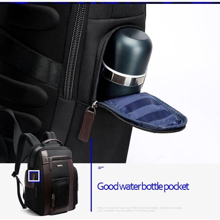 Frendorf | Bopai 851-008821 Outdoor atmungsaktive wasserdichte Diebstahlsichere große Kapazität Doppel-Schultertasche, mit USB-Ladeanschluss, Größe: 36x17x41.5cm (Schwarz)