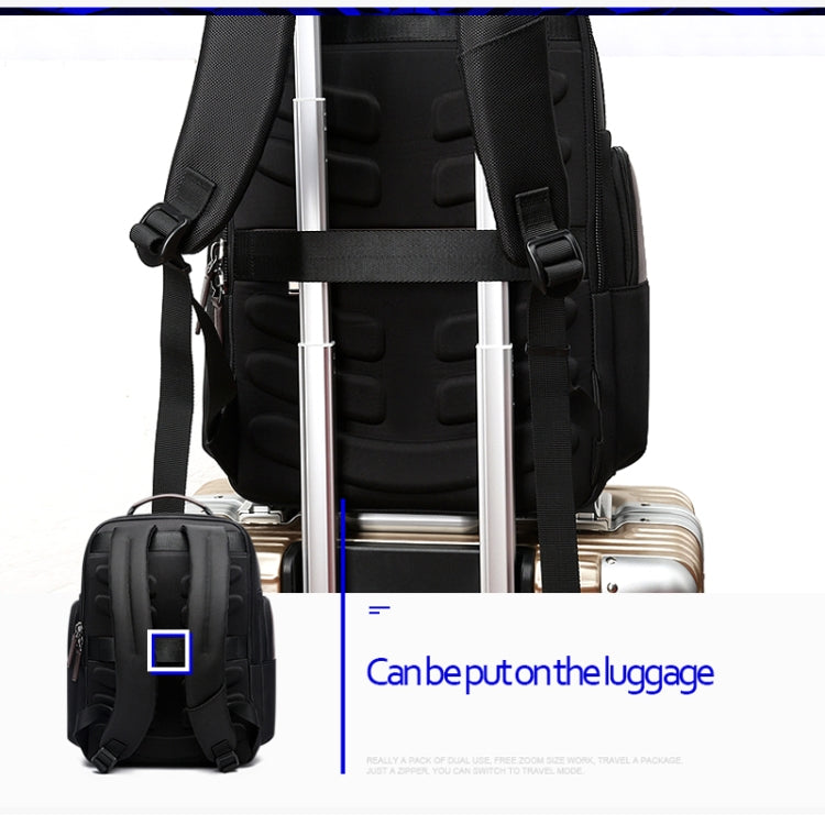 Frendorf | Bopai 851-008821 Outdoor atmungsaktive wasserdichte Diebstahlsichere große Kapazität Doppel-Schultertasche, mit USB-Ladeanschluss, Größe: 36x17x41.5cm (Schwarz)