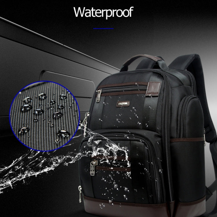 Frendorf | Bopai 11-85301 15,6 Zoll Große Kapazität Mehrschichtiger Reißverschluss Tasche Design Atmungsaktive Laptop Rucksack, Größe: 35 x 20 x 43 cm (Schwarz)