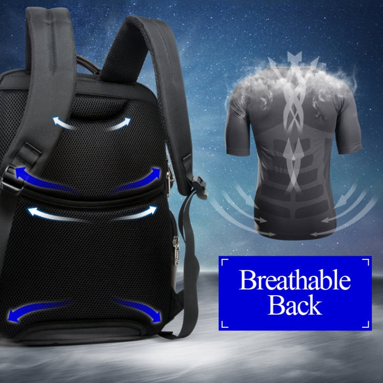 Frendorf | Bopai 11-85301 15,6 Zoll Große Kapazität Mehrschichtiger Reißverschluss Tasche Design Atmungsaktive Laptop Rucksack, Größe: 35 x 20 x 43 cm (Schwarz)