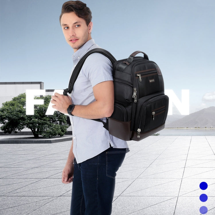 Frendorf | Bopai 11-85301 15,6 Zoll Große Kapazität Mehrschichtiger Reißverschluss Tasche Design Atmungsaktive Laptop Rucksack, Größe: 35 x 20 x 43 cm (Schwarz)