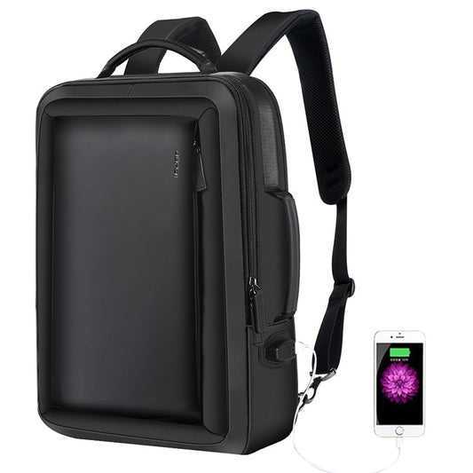 Frendorf | Bopai 751-006551 Große Kapazität Business Casual Atmungsaktive Laptop-Rucksack mit externem USB-Anschluss, Größe: 30 x 12 x 44cm(Schwarz)
