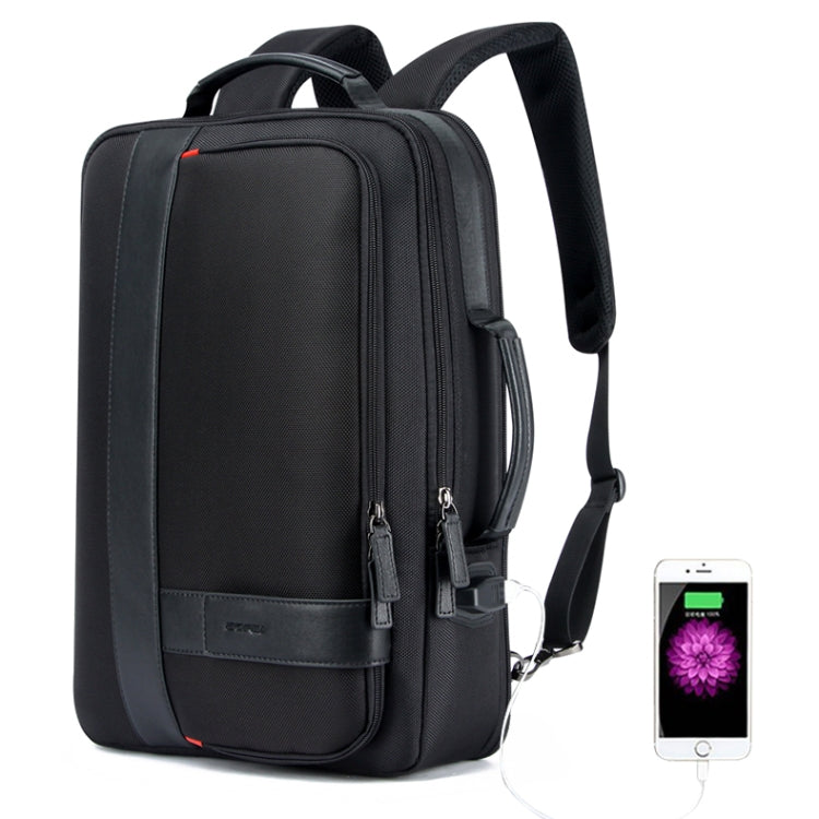 Frendorf | Bopai 751-006561 Große Kapazität Business Casual Atmungsaktive Laptop-Rucksack mit externem USB-Anschluss, Größe: 29 x 16 x 44 cm (Schwarz)