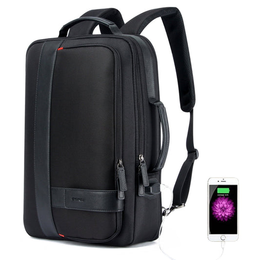 Frendorf | Bopai 751-006561 Große Kapazität Business Casual Atmungsaktive Laptop-Rucksack mit externem USB-Anschluss, Größe: 29 x 16 x 44 cm (Schwarz)