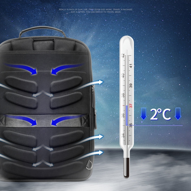 Frendorf | Bopai 751-006561 Große Kapazität Business Casual Atmungsaktive Laptop-Rucksack mit externem USB-Anschluss, Größe: 29 x 16 x 44 cm (Schwarz)