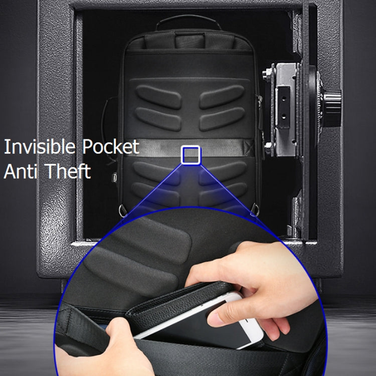 Frendorf | Bopai 751-006561 Große Kapazität Business Casual Atmungsaktive Laptop-Rucksack mit externem USB-Anschluss, Größe: 29 x 16 x 44 cm (Schwarz)