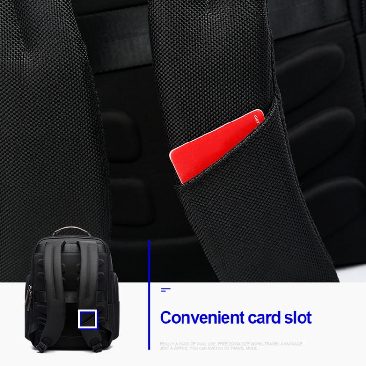 Frendorf | Bopai 751-007301 Business Anti-Diebstahl Wasserdichte Große Kapazität Doppel-Schultertasche, mit USB-Ladeanschluss, Größe: 28x19x42cm (Schwarz)