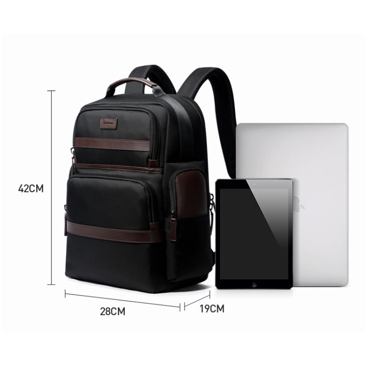 Frendorf | Bopai 751-007301 Business Anti-Diebstahl Wasserdichte Große Kapazität Doppel-Schultertasche, mit USB-Ladeanschluss, Größe: 28x19x42cm (Schwarz)