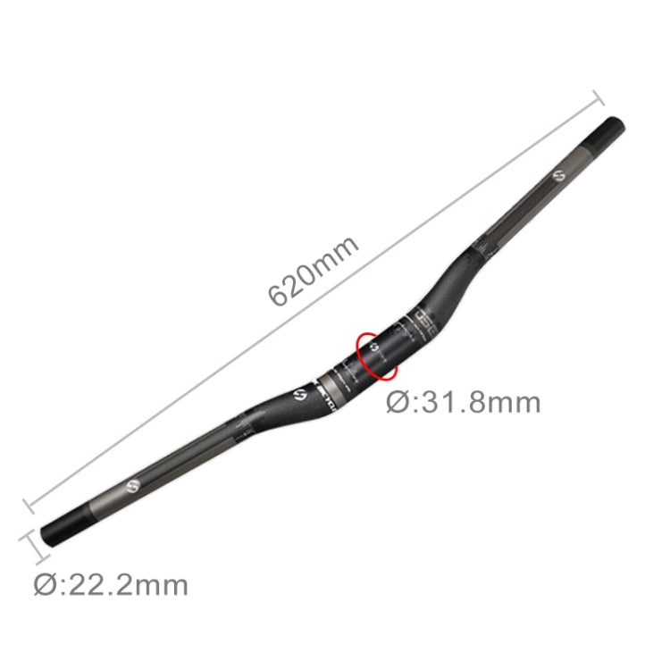 Frendorf | TOSEEK Vollcarbon Rennrad Gebogener Lenker, Größe: 620mm (Matt)