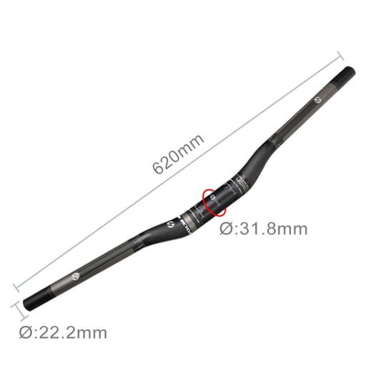 Frendorf | TOSEEK Vollcarbon Rennrad Gebogener Lenker, Größe: 620mm (Matt)