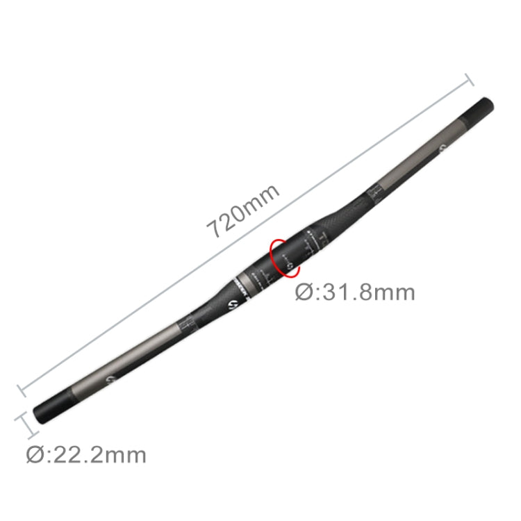 Frendorf | TOSEEK Vollcarbon-Straßenbike-Stangenlenker, Größe: 720mm (Matt)