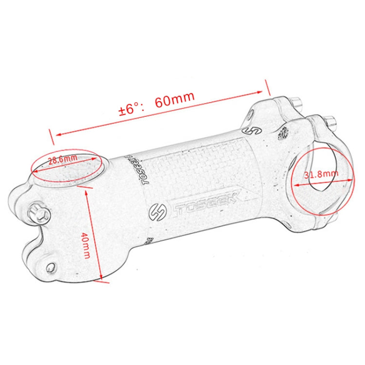 Frendorf | TOSEEK Road Mountainbike Ultra-leicht Vorbau Steigrohr Wasserhahn, Größe: 6 Grad, 60mm (Glanz)