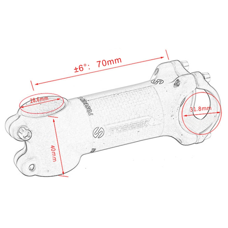 Frendorf | TOSEEK Straßen-Mountainbike Ultra-leicht Vorbau Erhöhungsventil, Größe: 6 Grad, 70mm (Matt)
