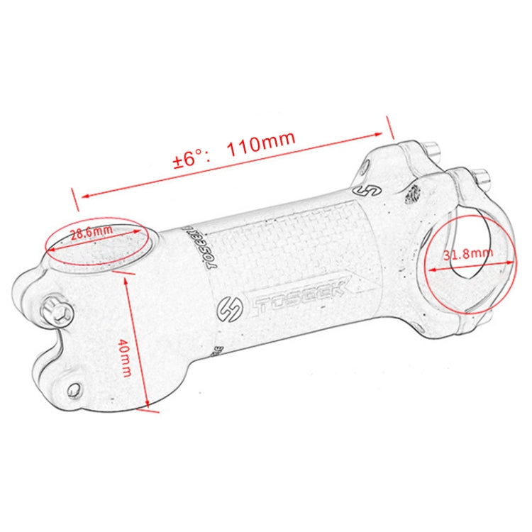 Frendorf | TOSEEK Straße Mountainbike Ultra-leicht Lenker Vorbau Riser Wasserhahn, Größe: 6 Grad, 110mm (Matte)