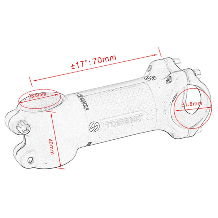 Frendorf | TOSEEK Straße Mountainbike Ultra-leicht Lenker Vorbau Raiser Wasserhahn, Größe: 17 Grad, 70mm (Matt)