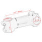 Frendorf | TOSEEK Road Mountainbike Ultra-leicht Lenker Vorbau Riser Faucet, Größe: 17 Grad, 80mm (Matt)