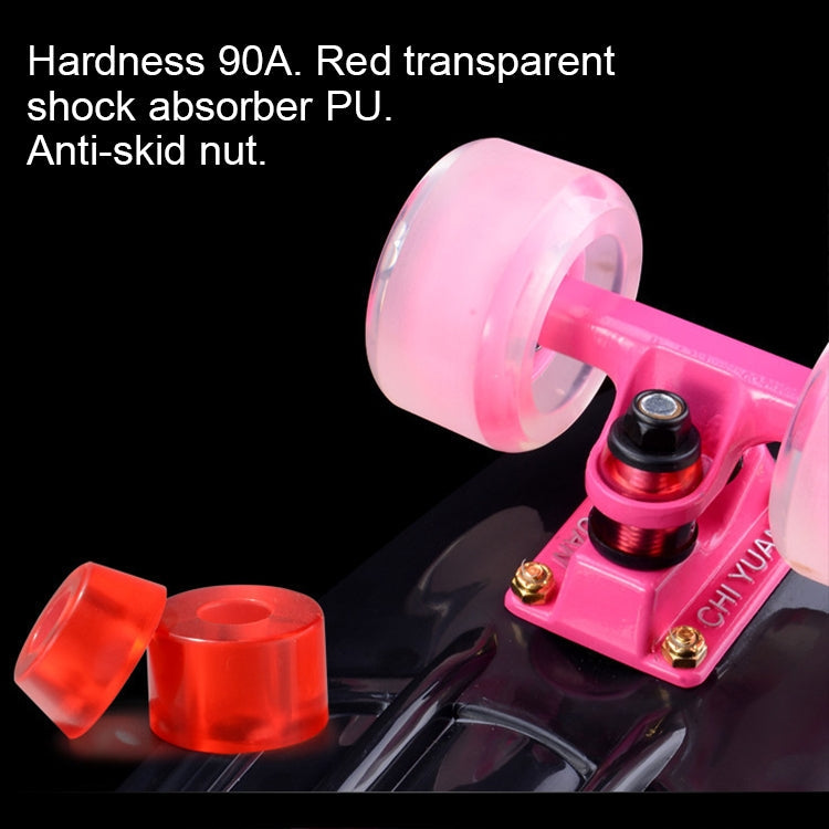 Frendorf | Shining Fish Plate Scooter Single Tilt Four Wheel Skateboard mit 72mm Rad (Schwarz Pink)