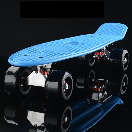 Frendorf | Shining Fish Plate Scooter Einzelne Neigung Vier-Rad Skateboard mit 72 mm Rad (Schwarz Blau)