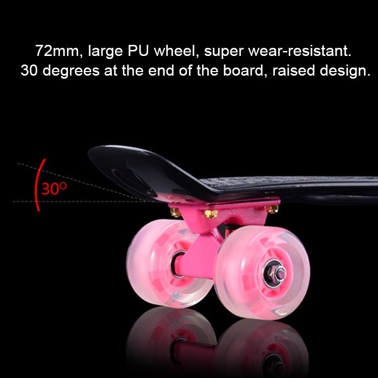 Frendorf | Shining Fish Plate Scooter Einzelne Neigung Vier-Rad Skateboard mit 72 mm Rad (Schwarz Blau)
