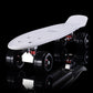 Frendorf | Glänzende Fischplatte Roller Einzelne Neigung Vier-Rad-Skateboard mit 72mm Rad (Schwarz Weiß)