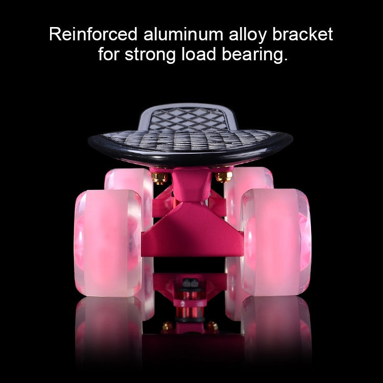 Frendorf | Shining Fish Plate Scooter Einzelne Neigung Vier Rad Skateboard mit 72mm Rad (Schwarz)