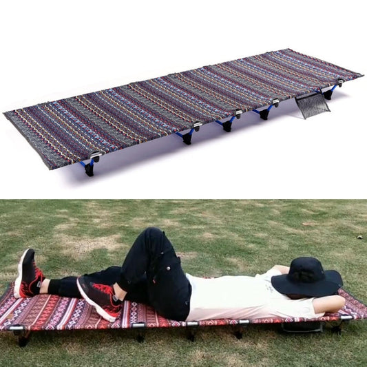 Frendorf | Outdoor Falt Campingmatte Einzelbett Tragbare Aluminiumlegierung Schlafmatte, Größe: 180x61x14cm (Blau)