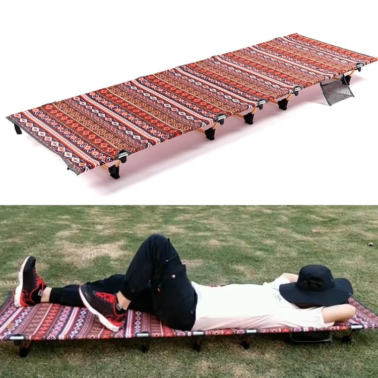 Frendorf | Outdoor Falt-Campingmatte Einzelbett Tragbare Aluminiumlegierung Schlafmatte, Größe: 180x61x14cm (Rot)