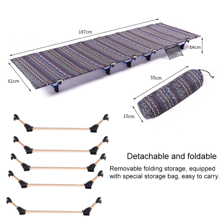 Frendorf | Outdoor Falt-Campingmatte Einzelbett Tragbare Aluminiumlegierung Schlafmatte, Größe: 180x61x14cm (Rot)