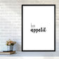 Bon Appetit Food Quote Druck