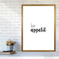 Bon Appetit Food Quote Druck