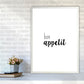 Bon Appetit Food Quote Druck