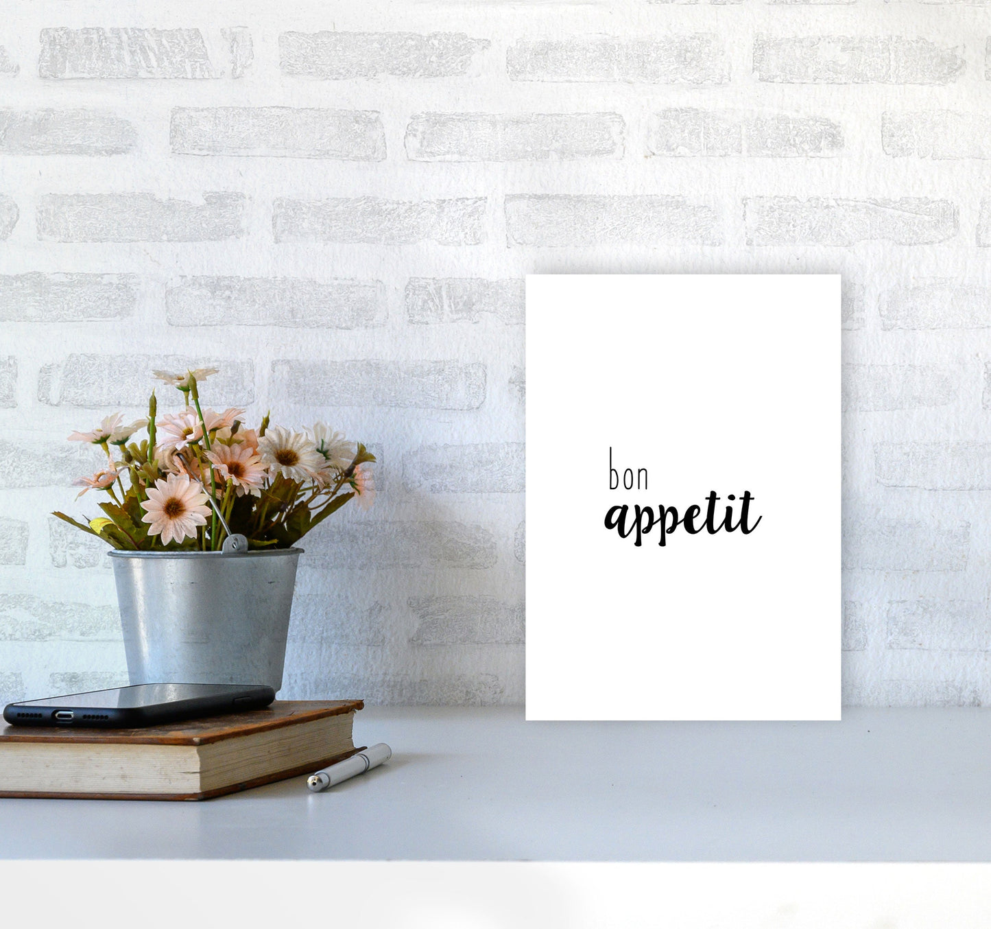 Bon Appetit Food Quote Druck