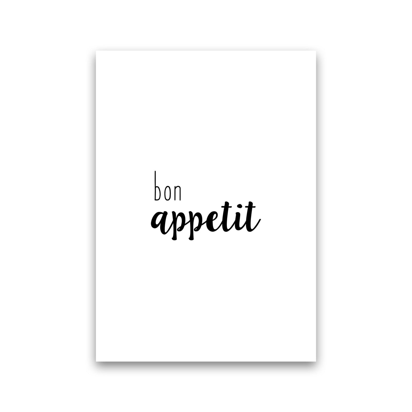 Bon Appetit Food Quote Druck