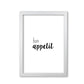Bon Appetit Food Quote Druck