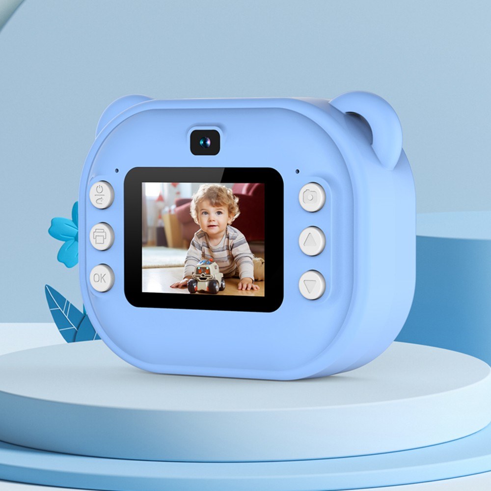 1080P Kinder Digitalkamera mit Thermodruck, 2,4-Zoll IPS-Bildschirm, Selfie & Video, Autofokus, inklusive 2 Druckpapierrollen
