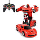 Frendorf | Fernbedienbares Transformationsauto mit leuchtendem Roboter