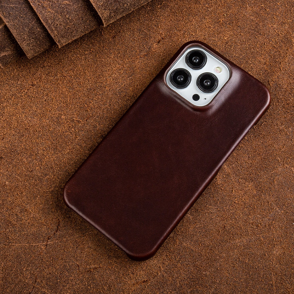 Frendorf | Ölwachs Echtes Leder Apple iPhone Hülle