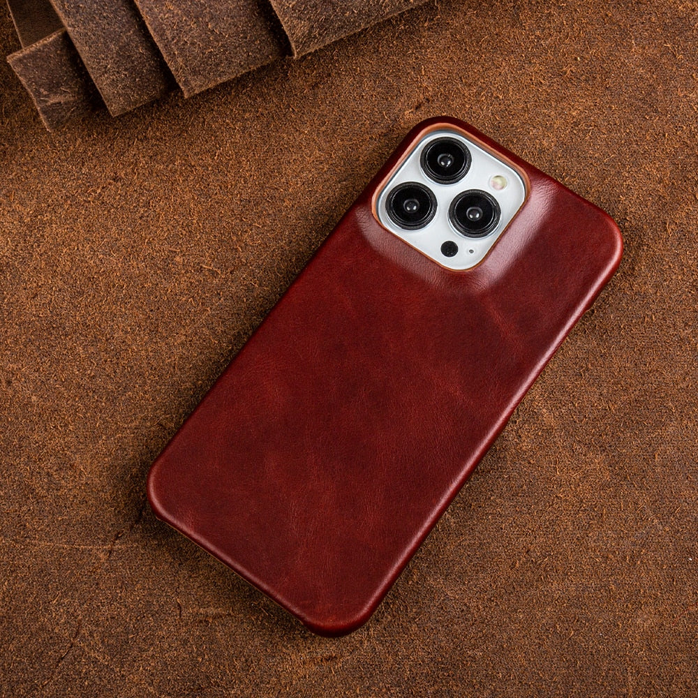 Frendorf | Ölwachs Echtes Leder Apple iPhone Hülle
