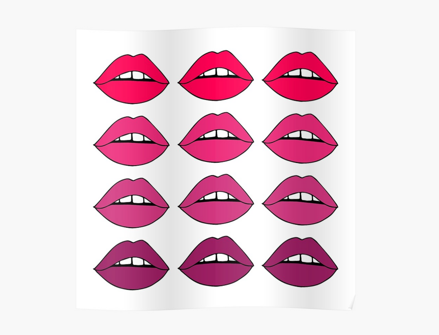 Ombre Lips Poster