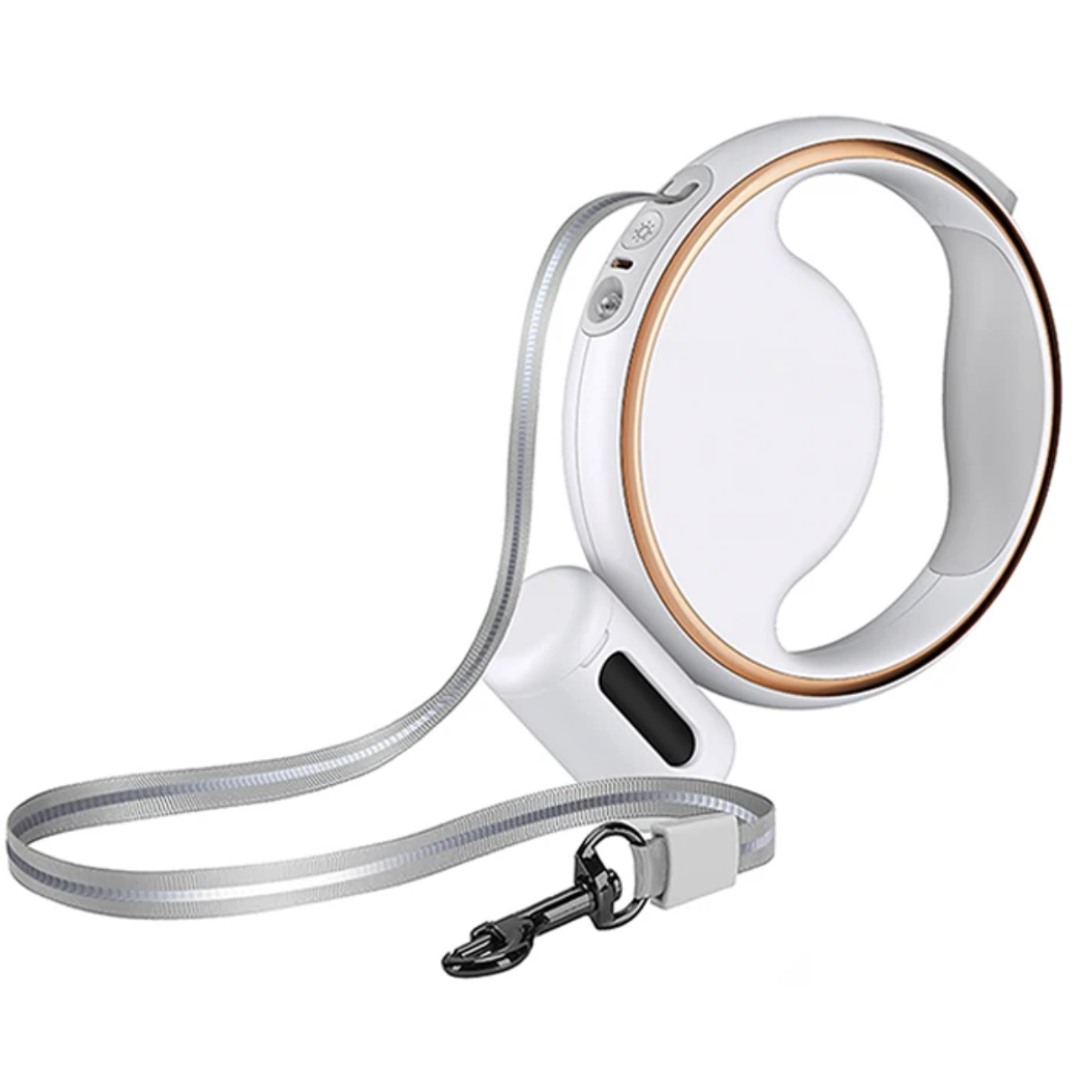 Frendorf | AutoLeash Light – Automatische Hundeleine mit LED & Kotbeutelhalter für sichere Spaziergänge