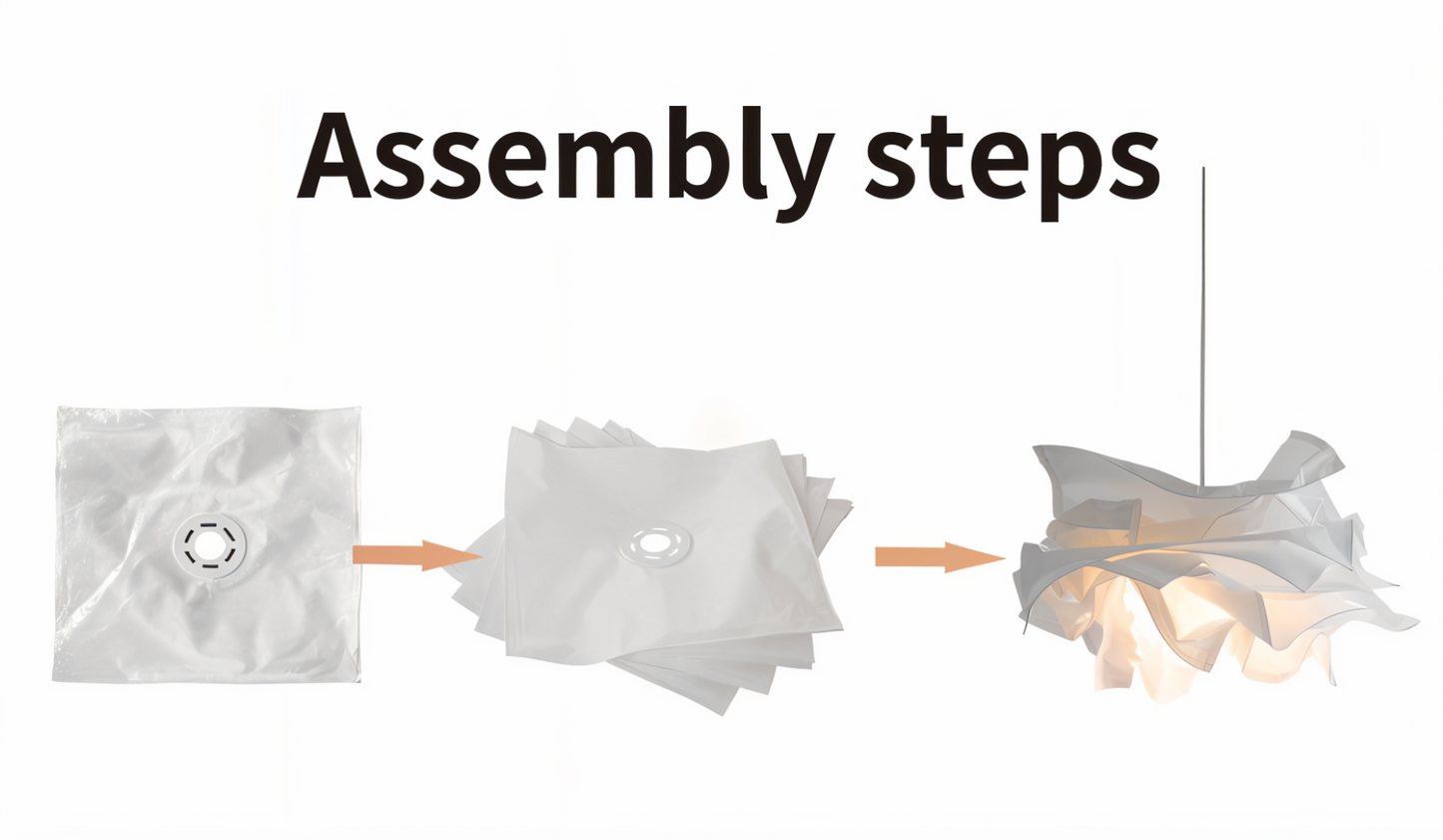 Frendorf | OriCloud Pendelleuchte - Klassische Anpassbare Weiße Papier DIY Hängelampe