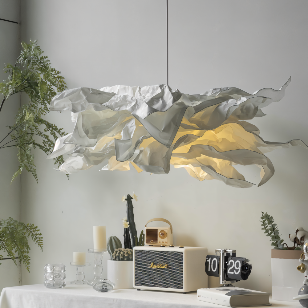 Frendorf | OriCloud Pendelleuchte - Klassische Anpassbare Weiße Papier DIY Hängelampe