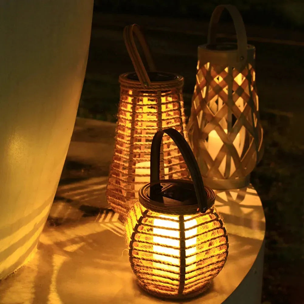 Frendorf | SolarGlow – Rattan-Außenlaterne