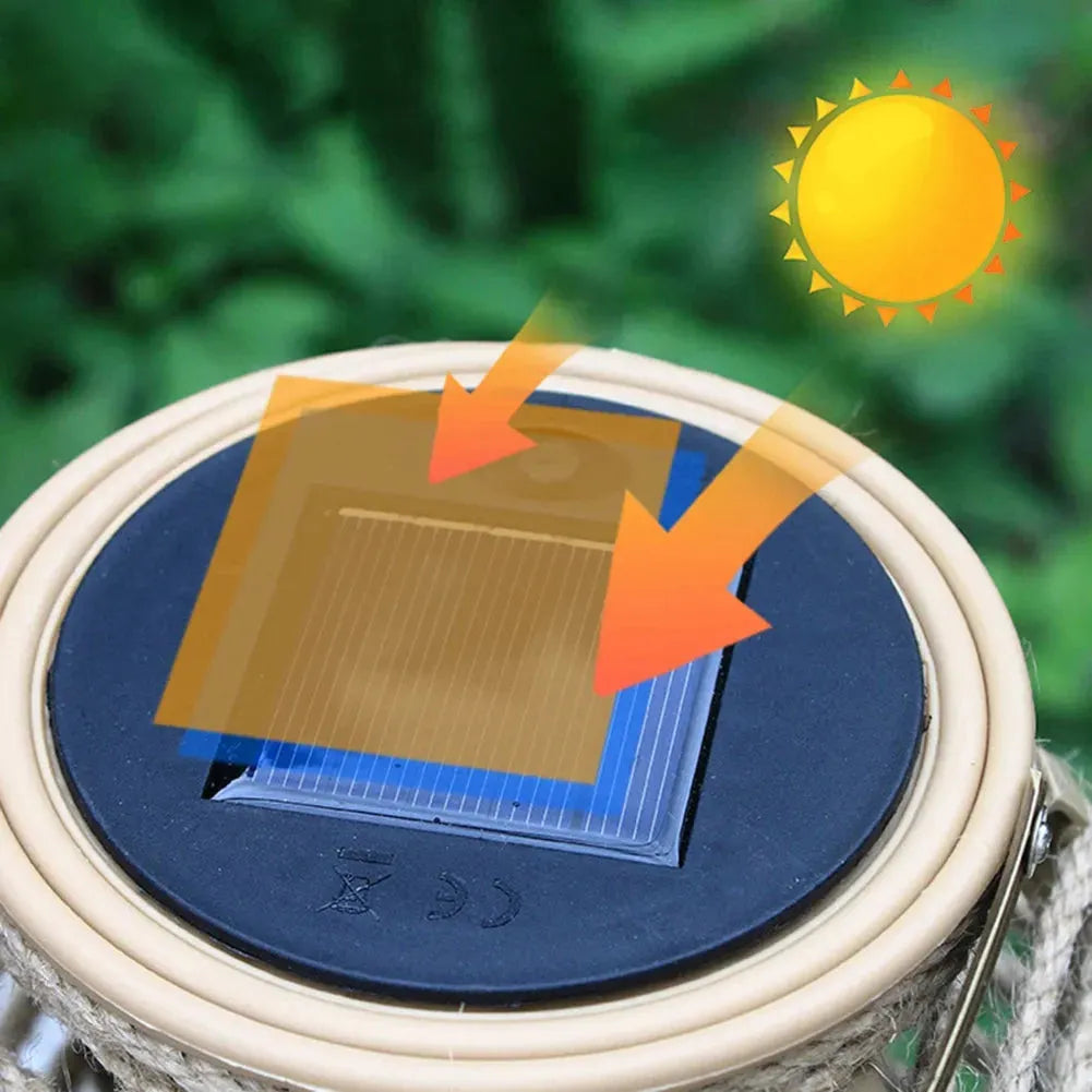 Frendorf | SolarGlow – Rattan-Außenlaterne